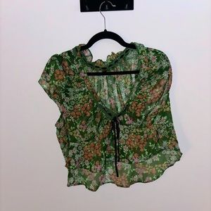 Free People Floral Top Size Small Worn Once😊